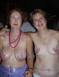 Grandma with a gorgeous pair of fake boobs