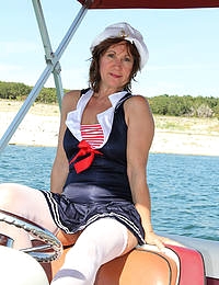 53 year old housewife Lynn enjoying a naked boat ride for you to see